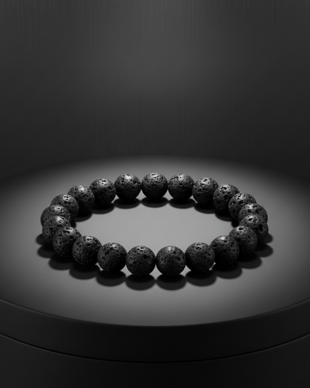 Pulsera Essencial - Piedra Volcánica